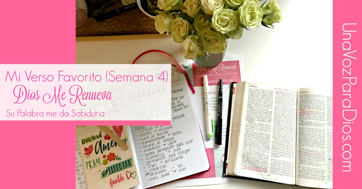Dios Me Renueva: Mi Verso Favorito (Semana #4)
